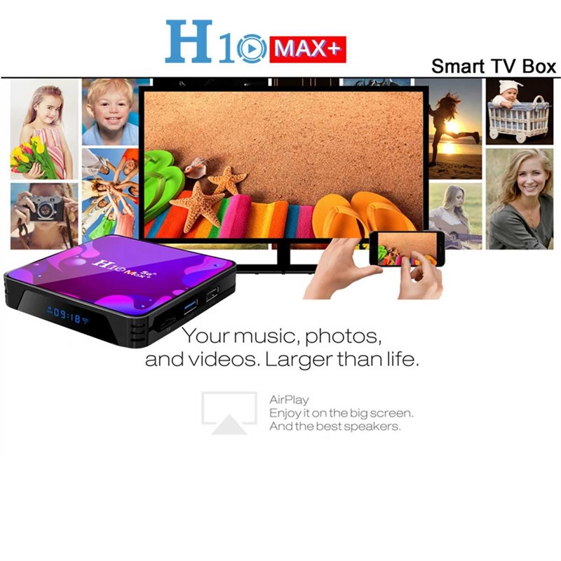 Hộp Tv Thông Minh Xlife H10 Max + Android 10.0 4k Hd Media Player Android