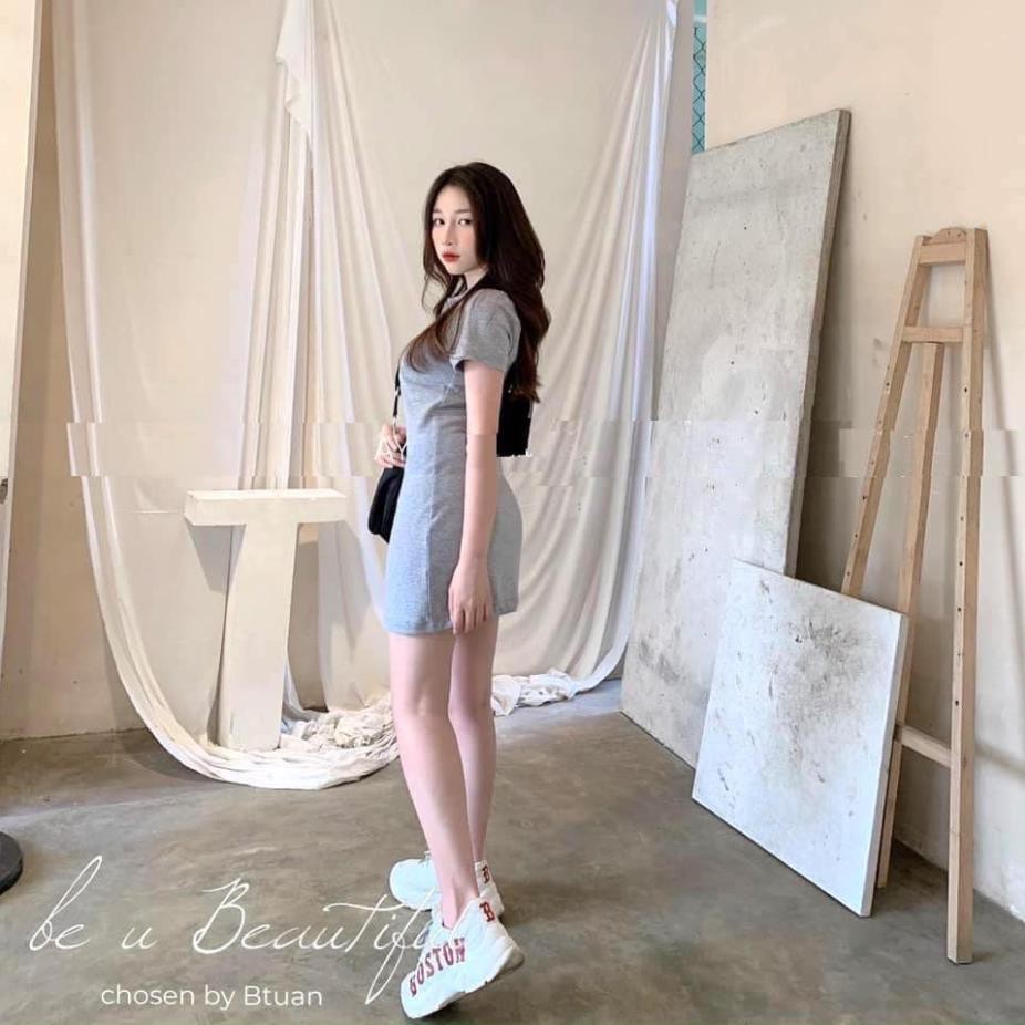 Đầm polo trơn 3 màu pastel nữ [FREESHIP] Váy ngắn tay có cổ kiểu dáng thể thao năng động, trẻ trung SIÊU ĐẸP New *