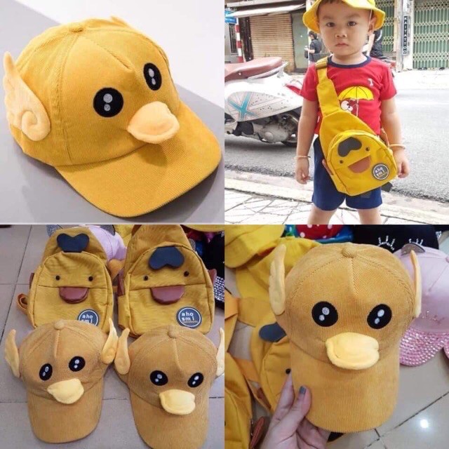 Sỉ Sét mũ + Balo mỏ vịt Siêu Cute Cho Bé