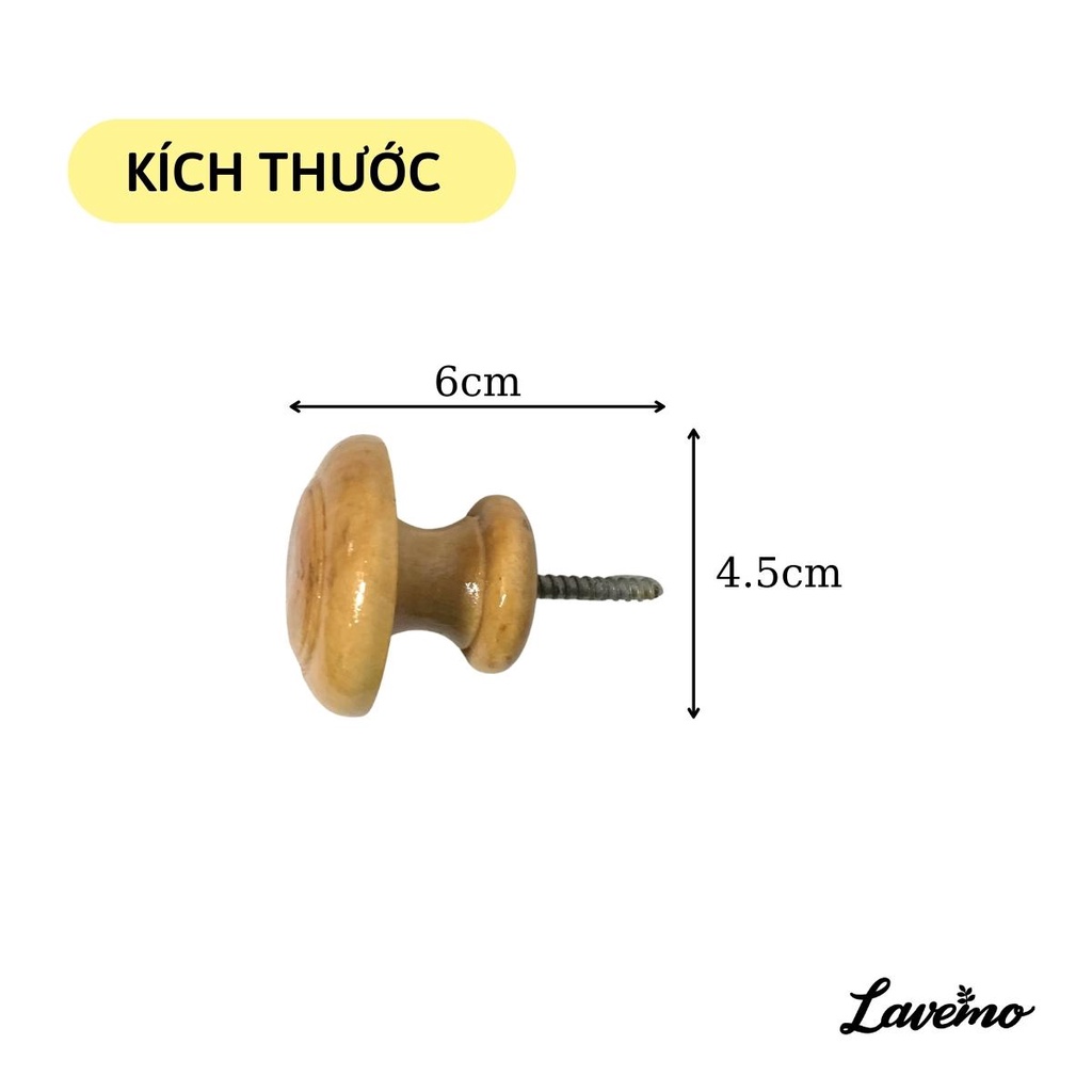 Núm Vén Rèm Bằng Gỗ Tự Nhiên LAVEMO Đẹp Chắc Chắn Phụ Kiện Rèm Vải Móc Vèn Rèm Gỗ Độ Bền Cao MT07