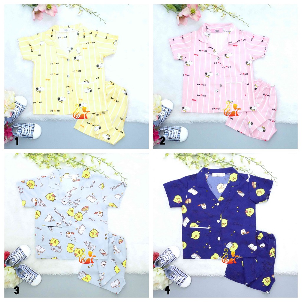 Size số 4 - Đồ Mặc Nhà "Quần Đùi" Pijama Kate Thái - Cho Bé 13 - 17kg. Từ 2 tuổi - 4 tuổi (Phần 1)