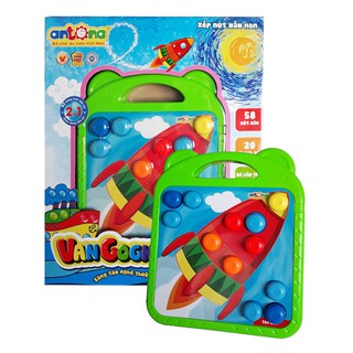 đồ chơi xếp nút mầm non - vangogh 2