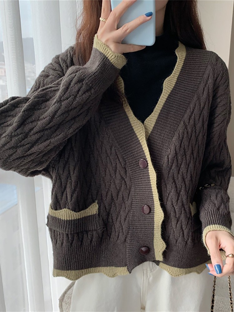 Áo cardigan len nữ kiểu dài tay dài màu trắng, đen chất đẹp hàng quảng châu thời trang thu đông kiểu 2022