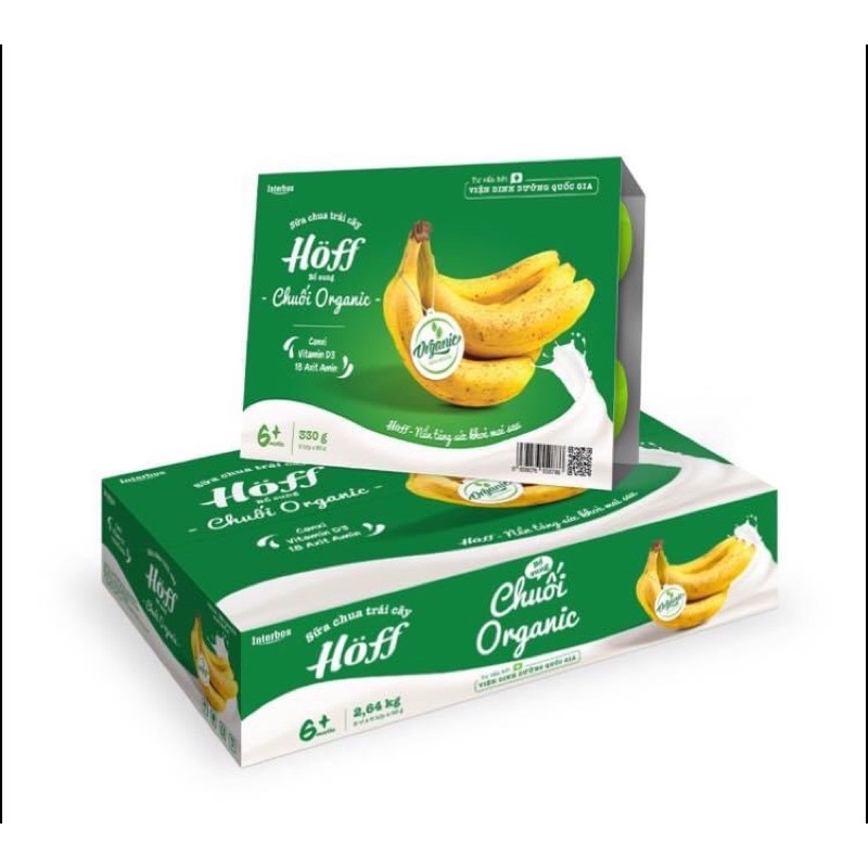 SỮA CHUA CHUỐI ORGANIC HOFF lốc 6 hộp