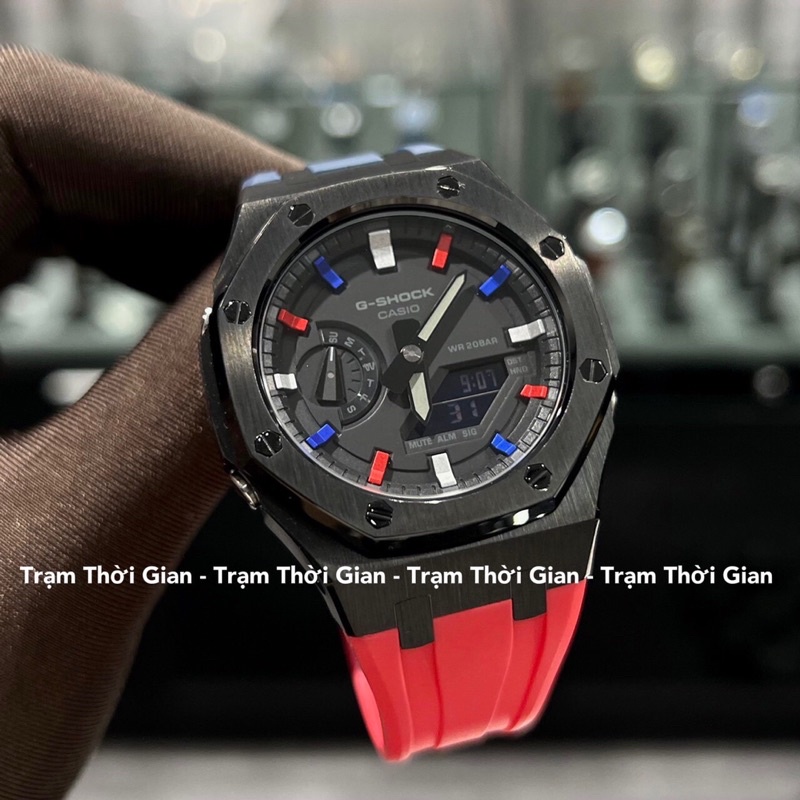 Đồng hồ nam casio G-Shock GA-2100-1A Custom Pepsi hàng real