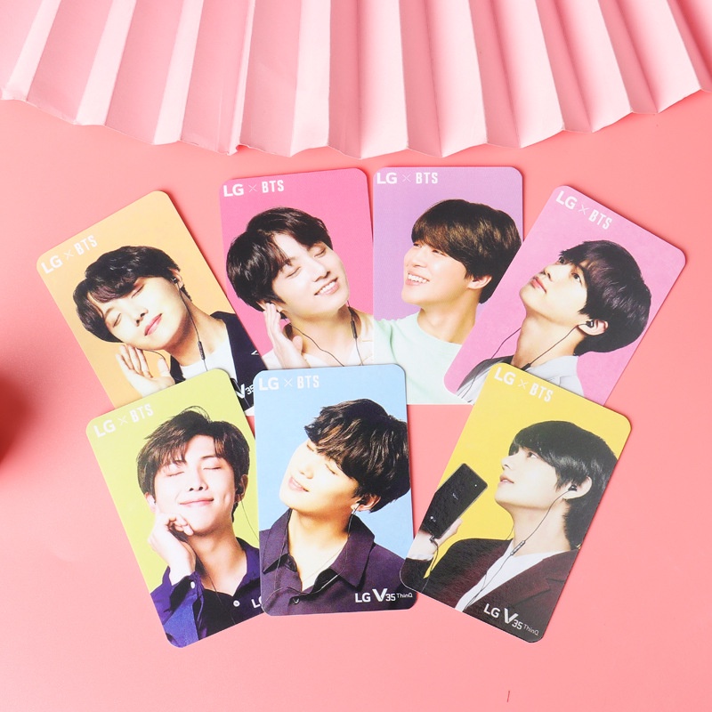 Set 7 Tấm Thẻ Ảnh Lomo Các Thành Viên Nhóm Nhạc BTS Bangtan Boys LG V35 ThinQ