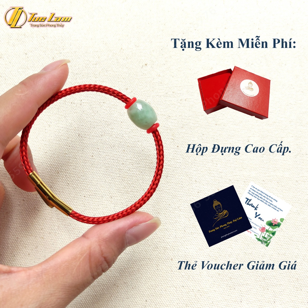 Vòng tay lu thống tài lộc sơn thủy màu xanh lá hợp mệnh hỏa mộc mang lại may mắn - Tuệ Lâm