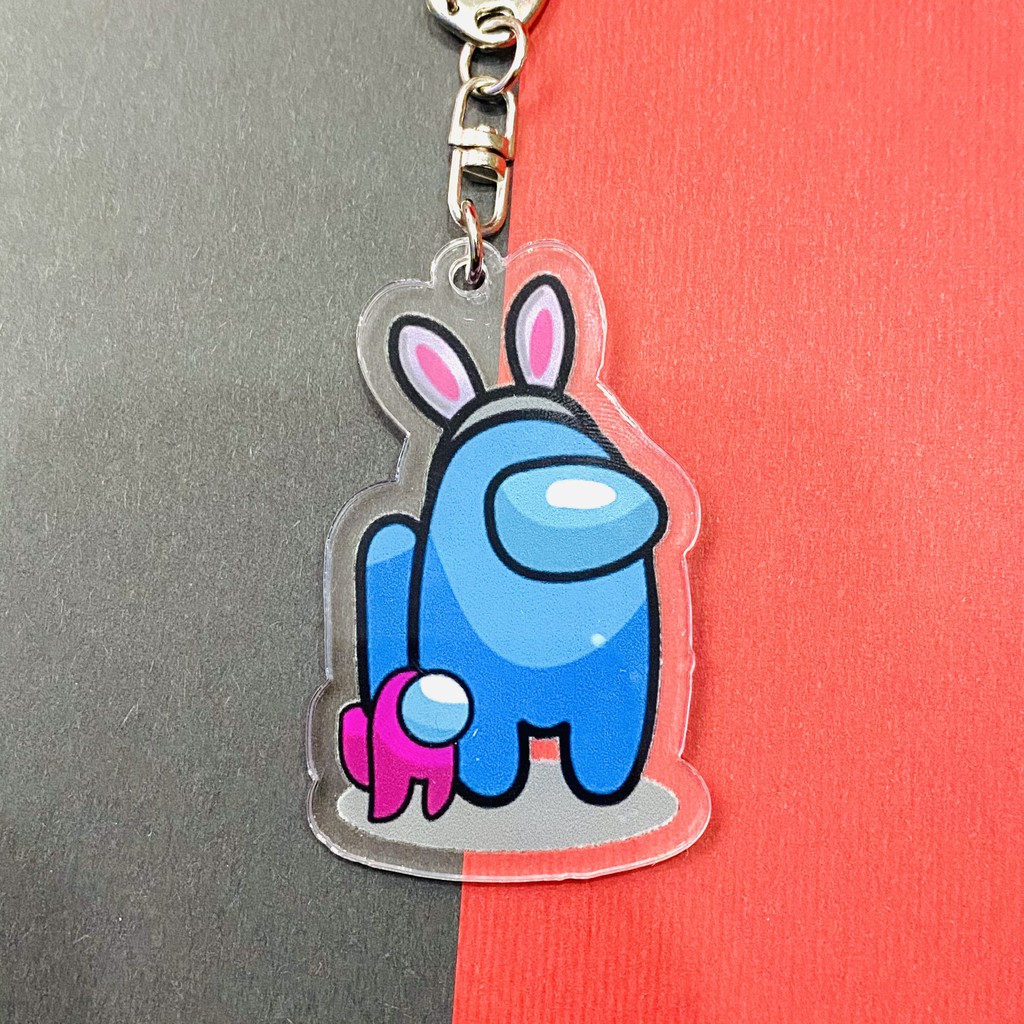 ( Mica trong acrylic ) Móc khóa Among Us ver thám hiểm quà tặng xinh xắn dễ thương chibi anime