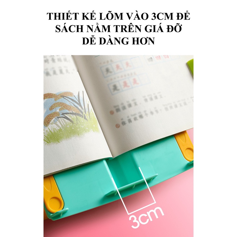 Giá đỡ đọc sách có thể gấp gọn và điều chỉnh độ xoay 180 độ giúp bé chống cận thị chống gù lưng - NKGĐ5