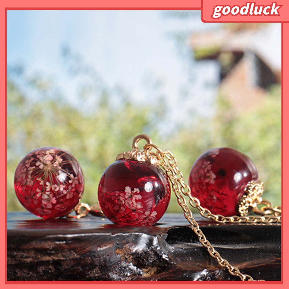 Bộ Vòng cổ + Bông Tai Thời Trang Đính Hoa Khô Cho Nữ