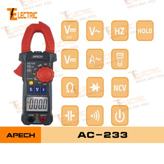 Apech AC - 233 Ampe Kìm Đo Điện Đo Tần Số Đo Tụ Đo Dòng ĐIện AC 600A Apech AC 233 True - Rms