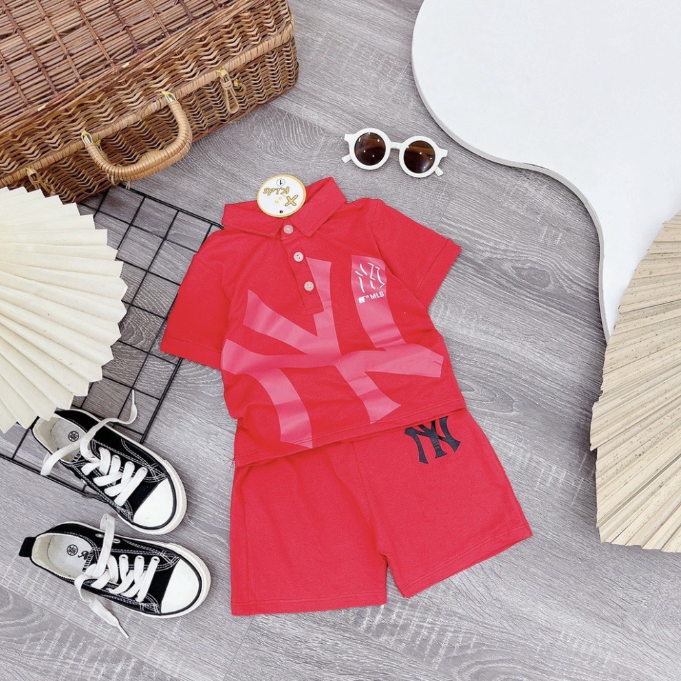 Size đại 30-40kg Bộ ngắn tay bé trai/ Bộ cộc NY thời thượng cho bé trai từ 5-40kg hàng cotton tàu cao cấp cho bé gái