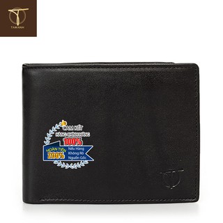 Ví Nam TÂM ANH Da Bò Viền Chỉ Đen VNTAN-665D