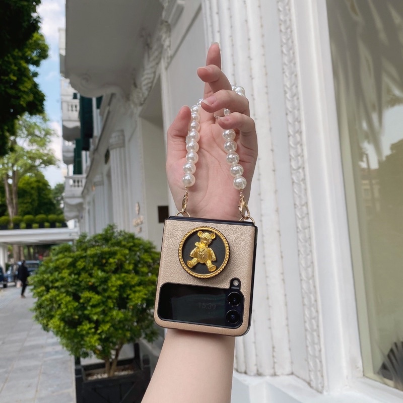 [SẴN] Ốp Samsung Z Flip 3 / Z Flip 4 chất liệu da, dây xách Z Flip3 / ZFlip3 / Z Flip4