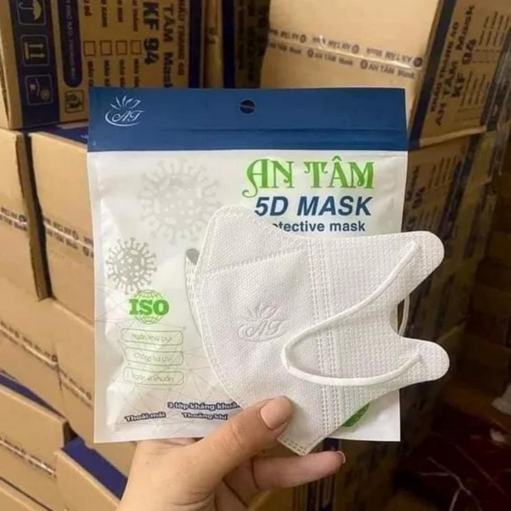COMBO 10 tui Zip 100 CÁI 5D Mask Khẩu trang An Tam  kháng khuẩn