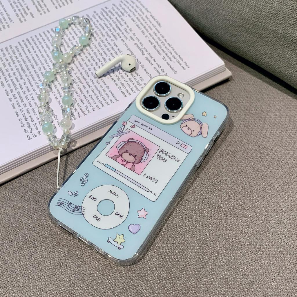 Ốp Điện Thoại Chống Sốc Hình Gấu Dễ Thương Cho iPhone 14 / 13 / 12 / 11 MP3