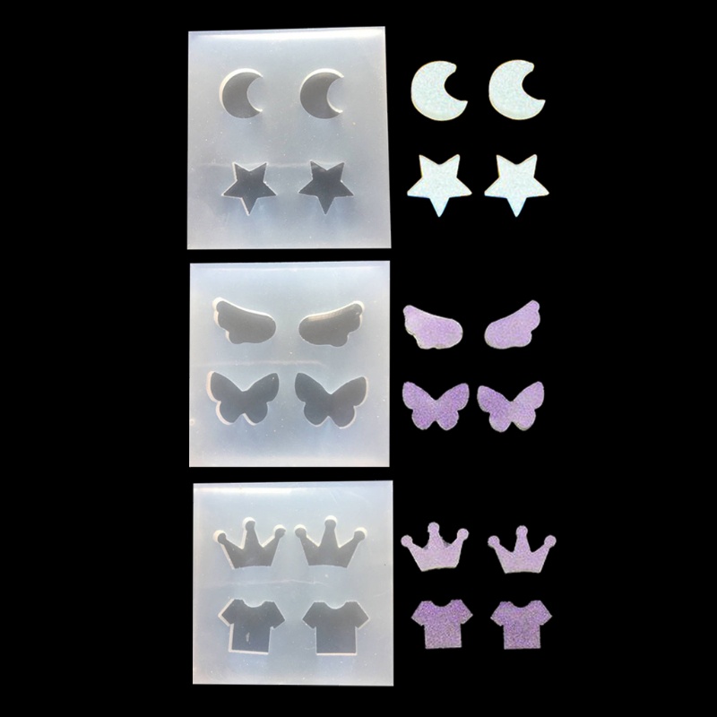 Khuôn Silicone Làm Trang Sức Hình Tròn / Vuông / Oval Diy