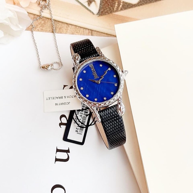 Đồng Hồ Nữ JustCavalli ,Mặt 32mm, Chống Nước 30m, Dây Da Đen