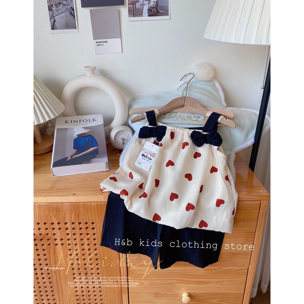 SALE SET ÁO ĐÍNH NƠ HAI DÂY QUẦN ỐNG RỘNG ĐŨI MỀM MỊN MÁT