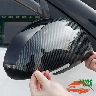 Ốp gương chiếu hậu cho xe KIA SELTOS chất liệu nhựa ABS mạ CACBON, chống trầy xước bảo vệ gương khi va chạm – SONIC CAR