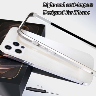 Ốp Điện Thoại Cứng Viền Kim Loại Chống Sốc Cho 13 Pro Max 12 XS Max XR 11