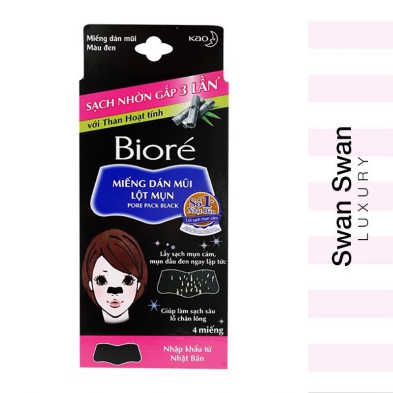 Miếng Dán Lột Mụn Mũi Biore 4M