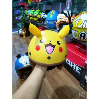 NÓN 3/4 Gấu Nâu Và pikachu