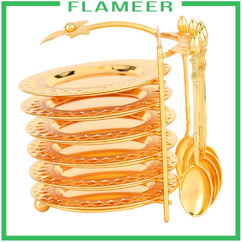 Classical Dinnerware Set Dinner Plate and Spoon Storage Rack Organizer