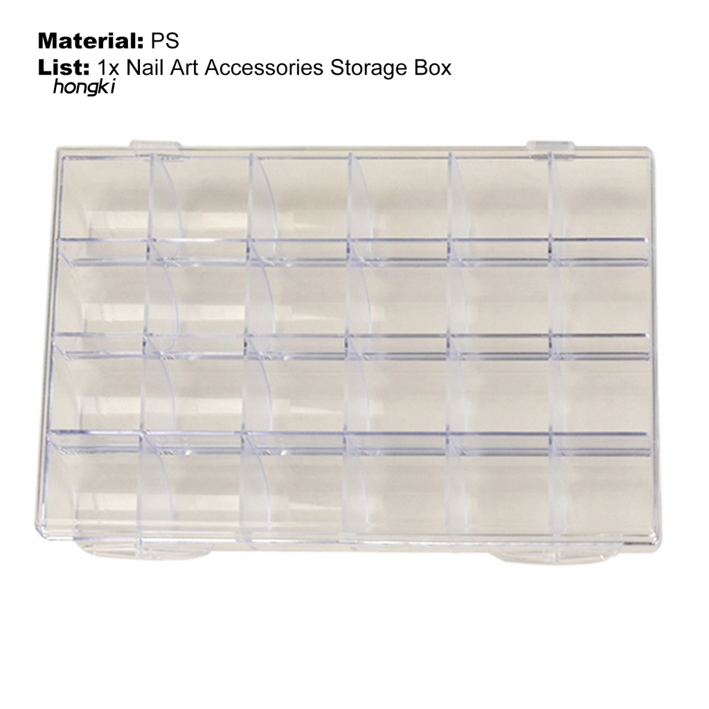 Hộp Trong Suốt Đựng Hạt Trang Trí Móng Tay / Vòng cổ Tiện Dụng