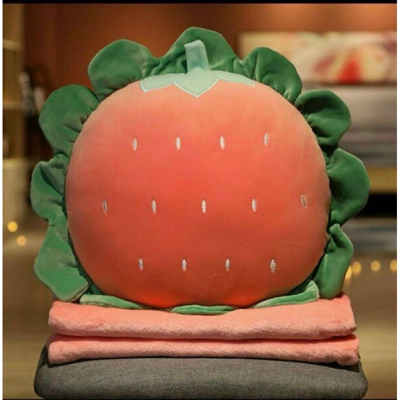 Chăn gối gấu bông hình thú cho bé, bộ chăn gối văn phòng hình thú nhồi bông nhiều mẫu