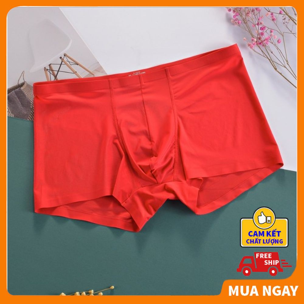 Quần sịp nam đúc lụa thun lạnh thoáng mát, quần sịp đùi nam BOXER mềm mịn, quần lót nam chất cotton thoáng mát BIBINO