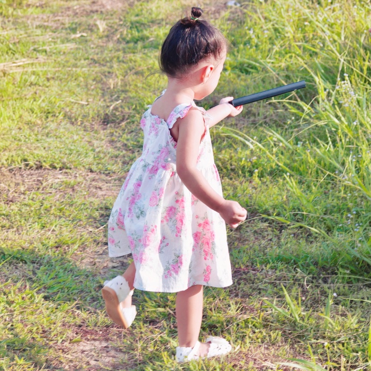 Váy Bé Gái Carrot Hai Dây Cánh Tiên, Họa Tiết Đoá Hồng Xinh Xắn, Chất Liệu Thô Cotton Thấm Hút Mồ Hôi Tốt