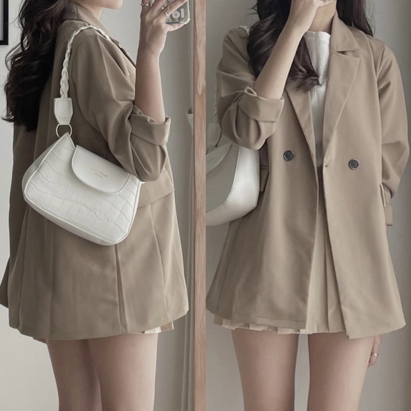 Áo blazer,blazer nữ chất đẹp hàng 2 lớp 3 màu TRENDY đứng form tôn dáng | BigBuy360 - bigbuy360.vn