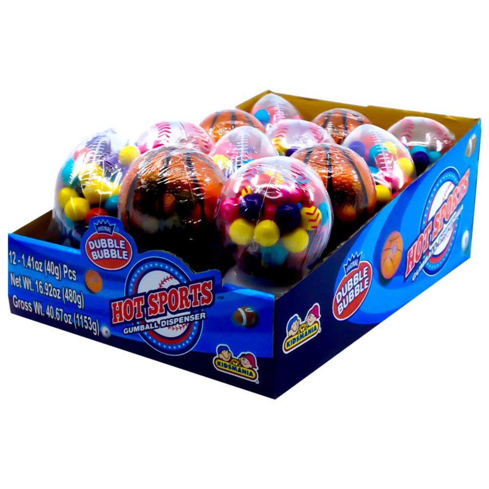 Máy bán kẹo Kidsmania Dubble Bubble Hot Sports 40gr