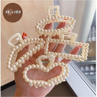 Kẹp tóc Dec đính hạt ngọc đá siêu sang chảnh Gem.05