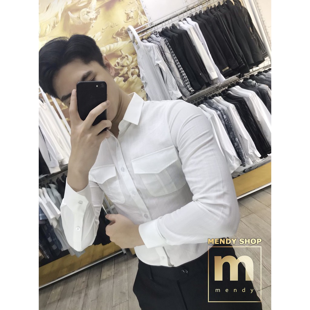Áo Sơ mi Nam Hàn Quốc Chất đũi lụa Dài tay MENDY SHOP | BigBuy360 - bigbuy360.vn