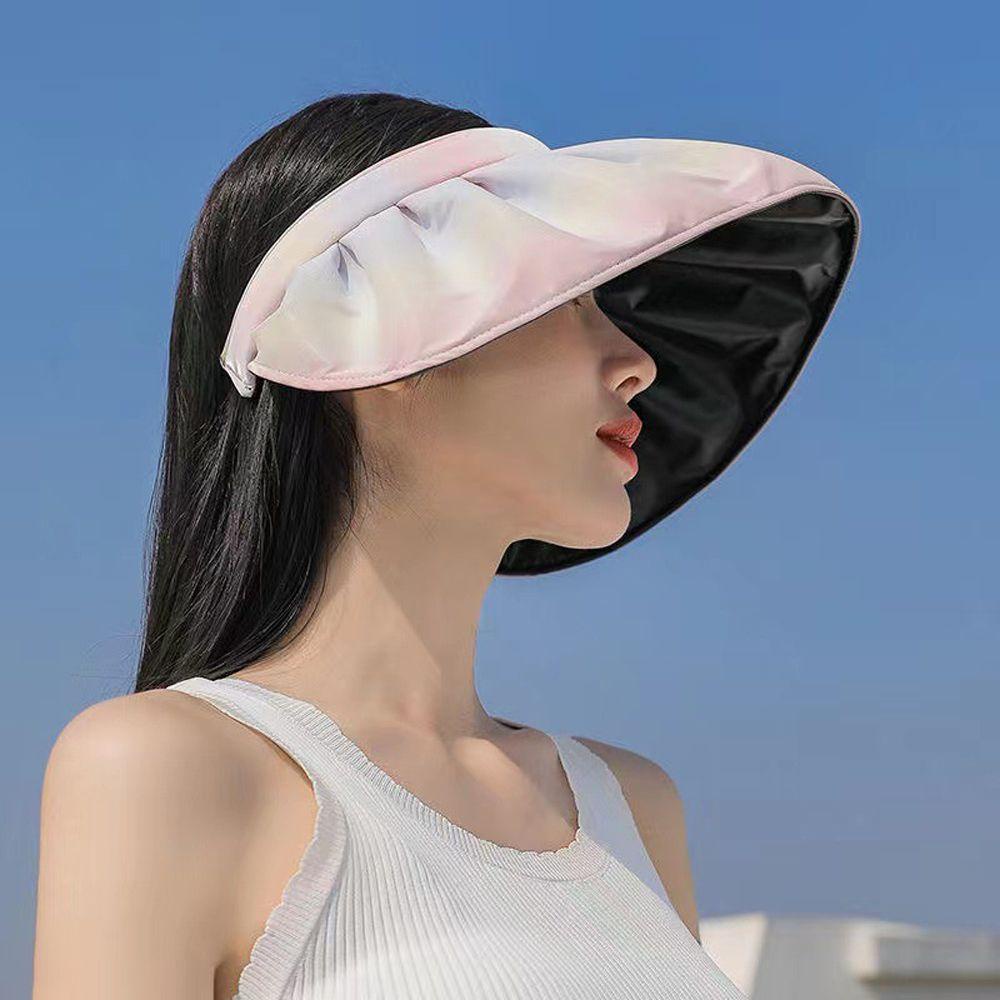 Mũ Rộng Vành Chống Tia UV Màu Gradient Phong Cách Hàn Quốc Thời Trang Cho Nữ