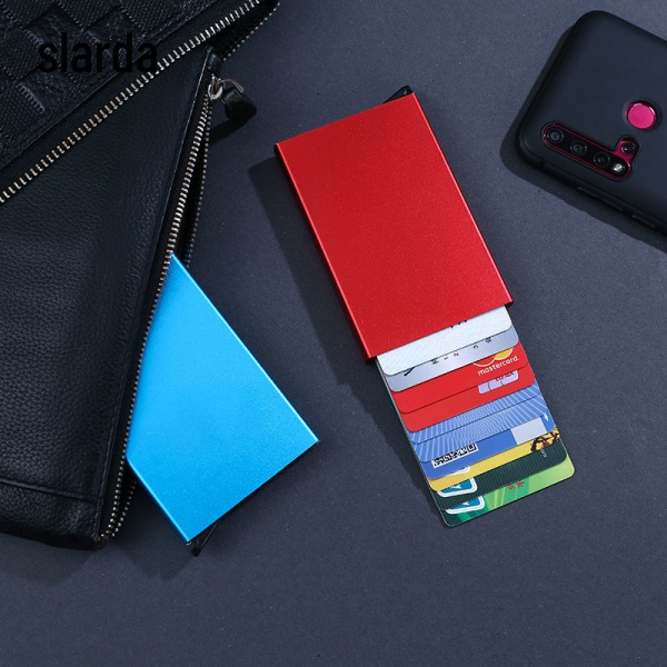 Hộp Đựng Thẻ ID Tự Động Bật Nắp Bằng Hợp Kim Nhôm Chống Gỉ Giá Đỡ