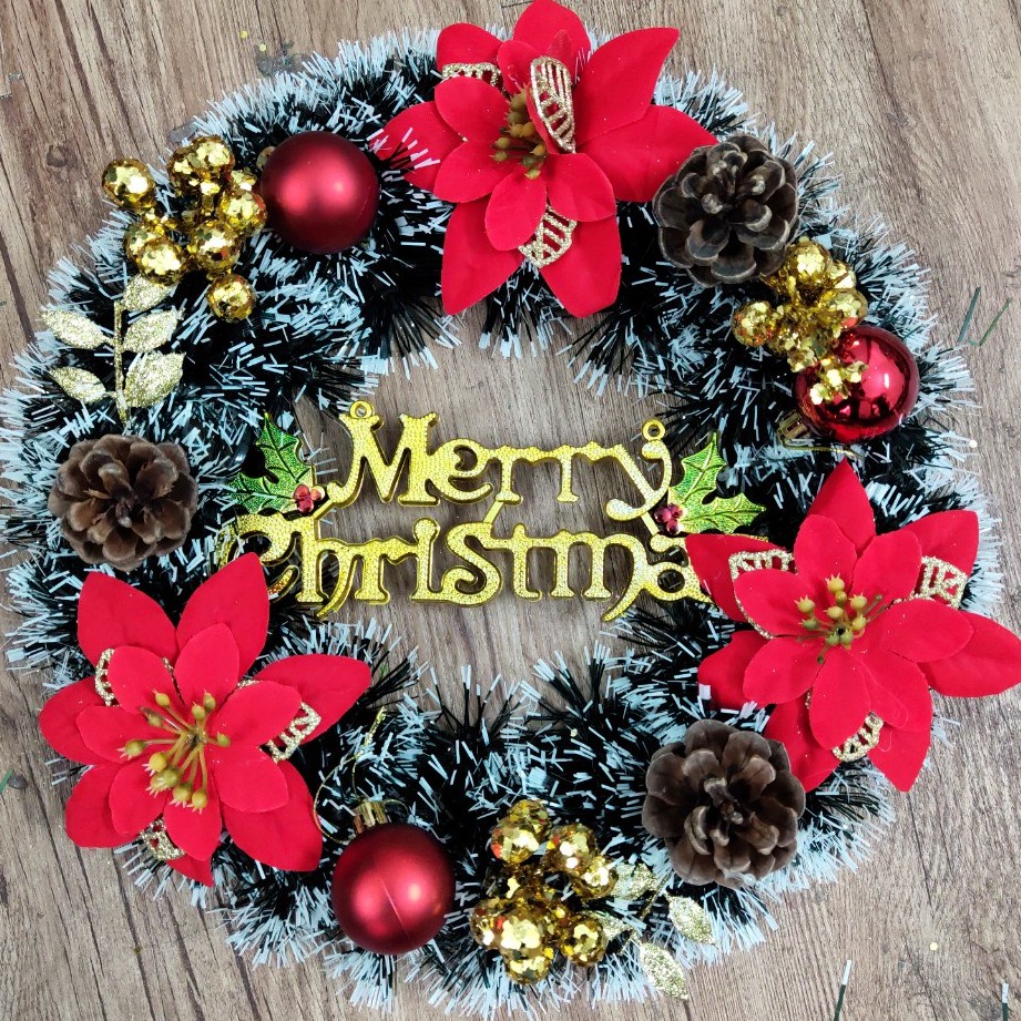 Vòng Trang Trí Noel - Vòng Nguyệt Quế 30 cm
