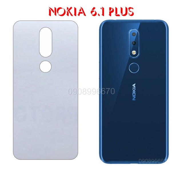 Miếng Dán Lưng Nokia 6.1 Plus Decal Trong Nhám Chống Vân Tay