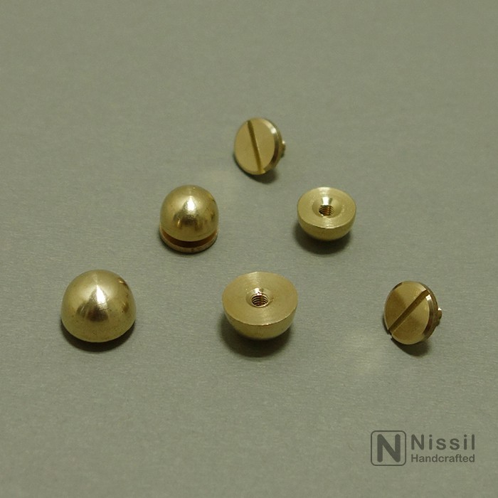 Vít Đế Cặp Mũ Tròn, Phụ Kiện Đồ Da Handmade, Phụ Kiện Đồng