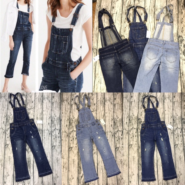 Quần yếm jean ống vẩy tua nhẹ - form quần ôm nhỏ gọn