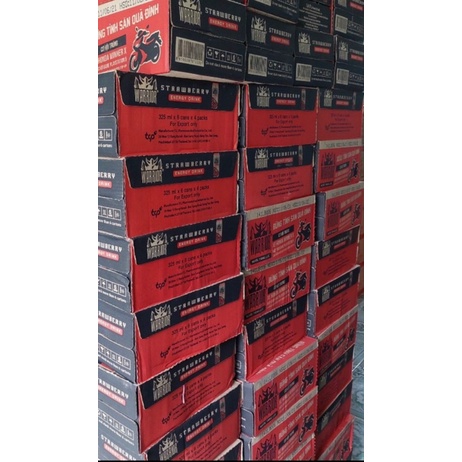 Thùng 24 lon nước tăng lực WARRIOR 325ml vị DÂU/NHO