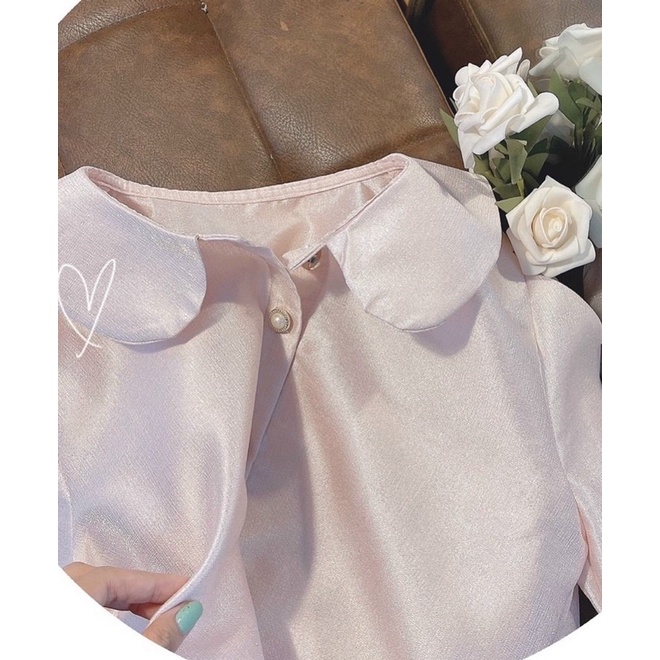 SET ÁO HỒNG NHŨ TAFTA + CHÂN VÁY