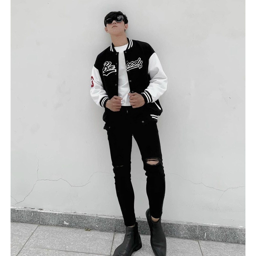 Áo Khoác Dù Nam Nữ Unisex - Áo Khoác Jacket Bombers BMOODY Màu Đen Siêu Hot - JIRAY.STORE