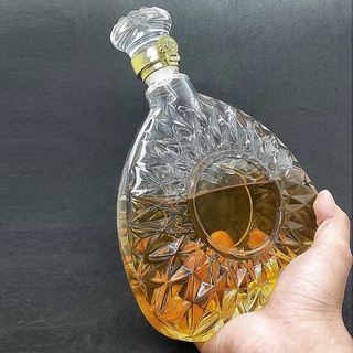 Chai Đựng Rượu Thủy Tinh 750ML (combo 2 cái) mẫu xo tam giác - Vỏ Chai Rượu Đẹp - Bình Đựng Ruou (B5)