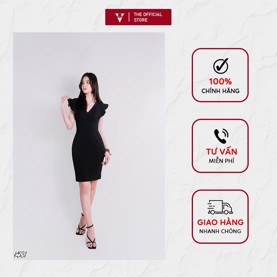 Đầm Thun Nữ Đen Tay Bèo Xuất Khẩu Chính Hãng DKNY K531