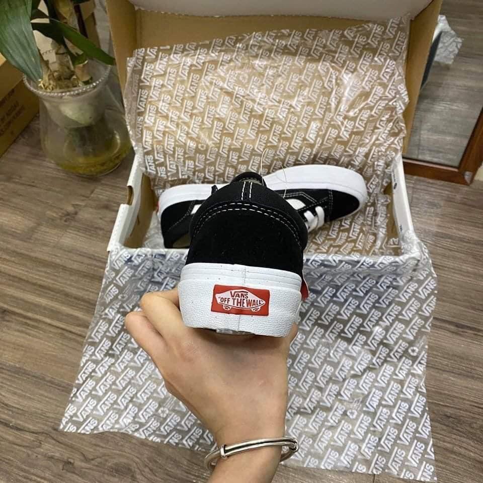 [ FREE SHIP ]Giày vans nam, nữ đen da lộn vải mềm đi êm combo đầy đủ full bill - full box ship toàn quốc