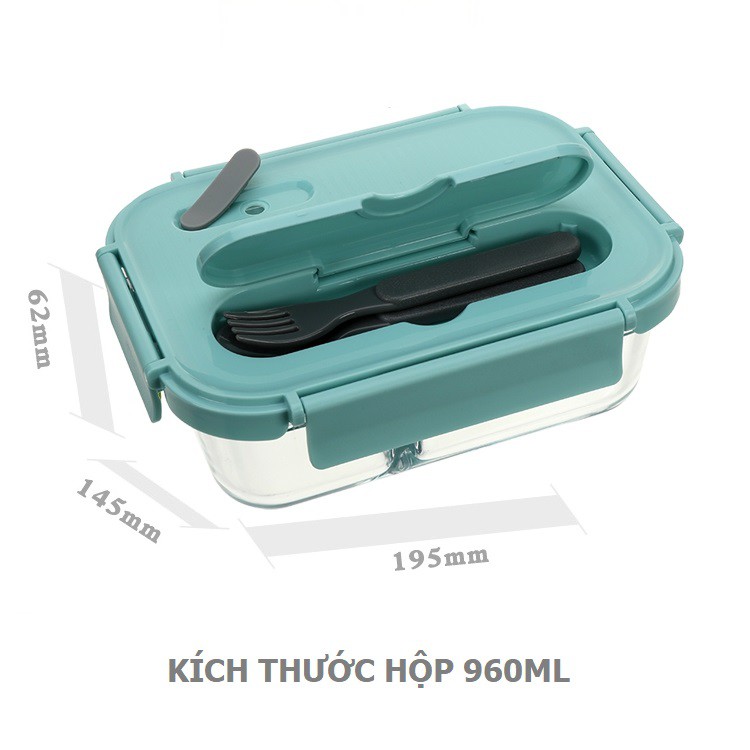 Hộp thủy tinh chia ngăn cao cấp Yeahcook Glass Lunch Box