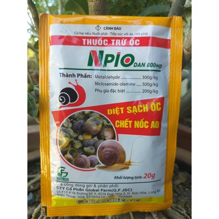 Thuốc Diệt Ốc - Thuốc Trừ Ốc NPIO DAN 800WP (gói 20g)